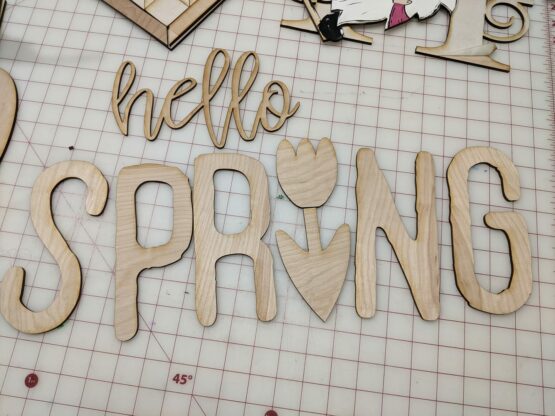 Hello Spring Letters for Porch Sign