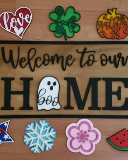 Home Rectangle Interchangeable Sign