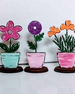 Flowers with stand , Pack of 5 , Unfinished