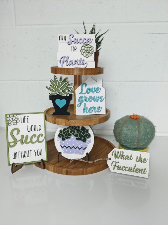 Succulent Tiered Tray Set