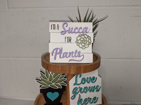 Succulent Tiered Tray Set - Image 3