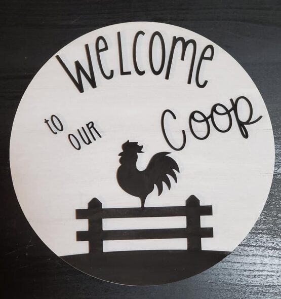 Chicken Coop Door hanger 11 inches round - Image 5
