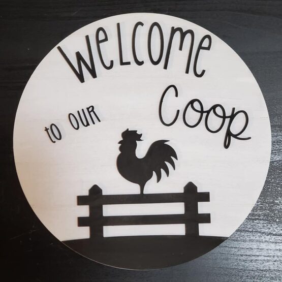 Chicken Coop Door hanger 11 inches round - Image 6