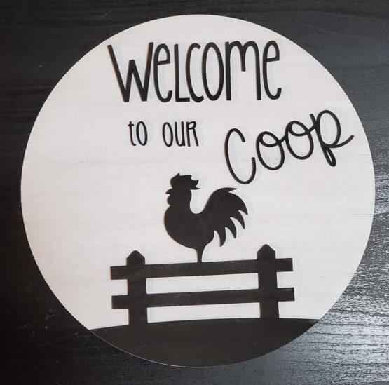Chicken Coop Door hanger 11 inches round - Image 3