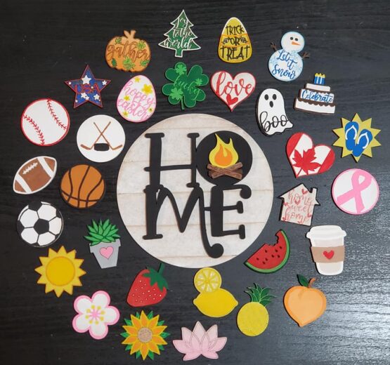 Small HOME interchangeable sign MDF - Image 3