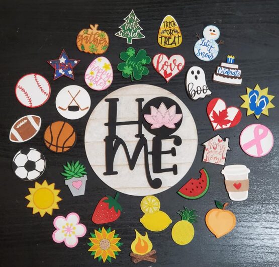 Small HOME interchangeable sign MDF