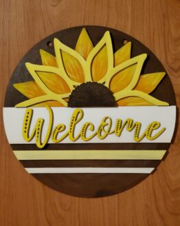 Sunflower Door Hanger 11"