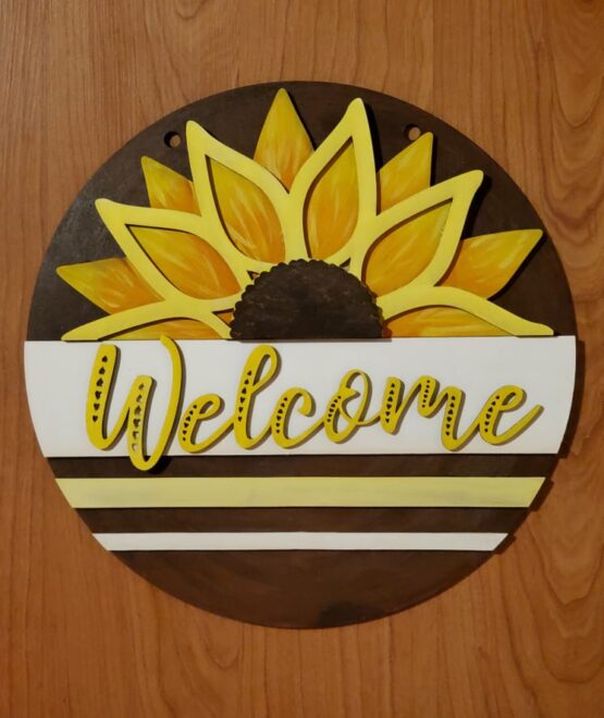 Sunflower Door Hanger 11"