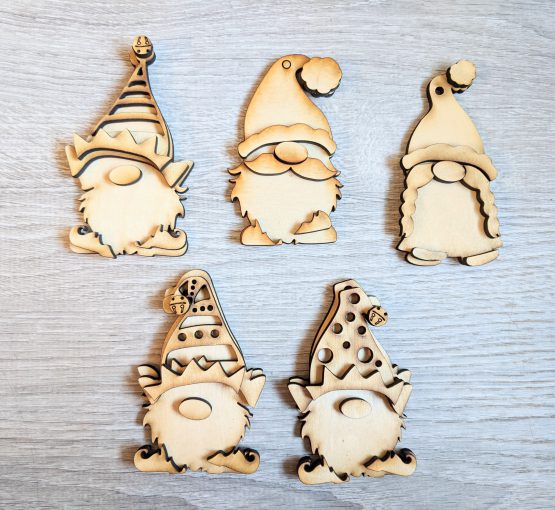 Gnome Christmas Ornament set , UNFINISHED - Image 2