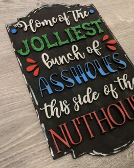 Nuthouse Christmas Door Hanger