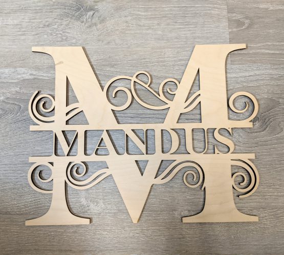 Split letter Name, Monogram