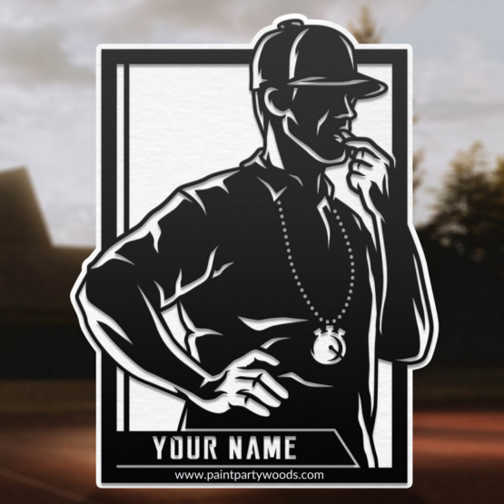 Personalized Male Coach Sign