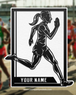 Personalized Female Runner Signage