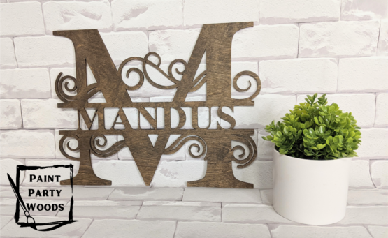 Custom Letter Monogram Swirls