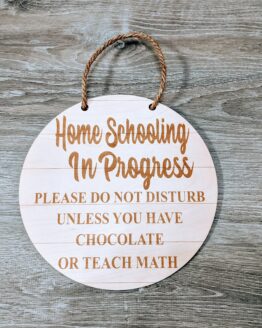 Customizable Homeschool Distance Learning in Progress Door sign