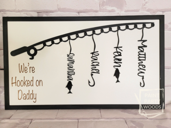 We're Hooked Sign