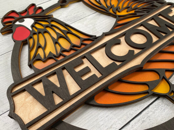 Rooster Welcome Sign - Image 2