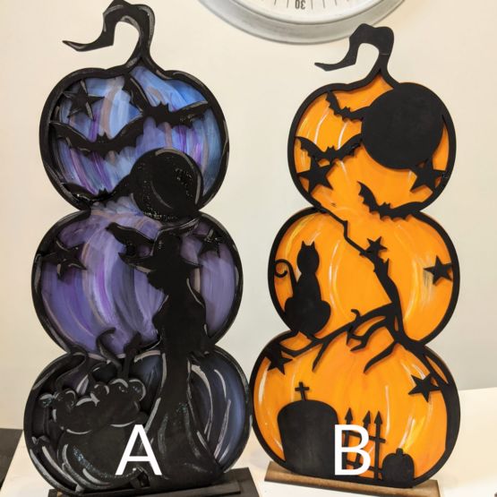 Halloween Stacked Pumpkin Sign - Image 2