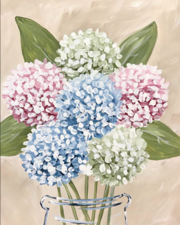 Hydrangeas in a vase