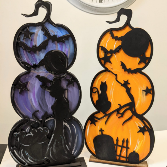 Halloween Stacked Pumpkin Sign