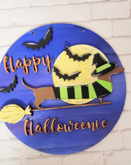 Happy Halloweenie door hanger DIY kit