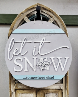 Let it Snow DIY door hanger