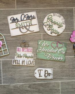 Personalized Wedding Tiered Tray DIY kit