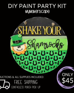 Shake your Shamrocks15" Round door hanger DIY kit