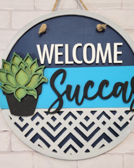 Welcome Succas 18" Door hanger DIY Paint Party Kit