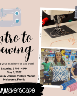 Intro to sewing @ Antiques & Uniques Vintage Market