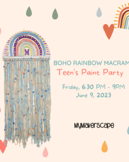 Boho Rainbow Macrame Teen's Paint Party