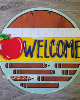 Welcome Classroom door hanger sign DIY kit