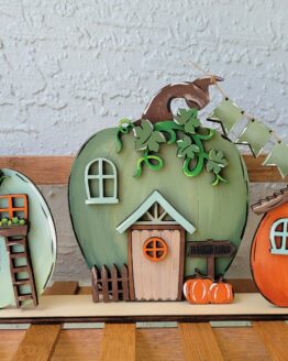 Trio Pumpkin Standing House Shelf Sitter DIY kit
