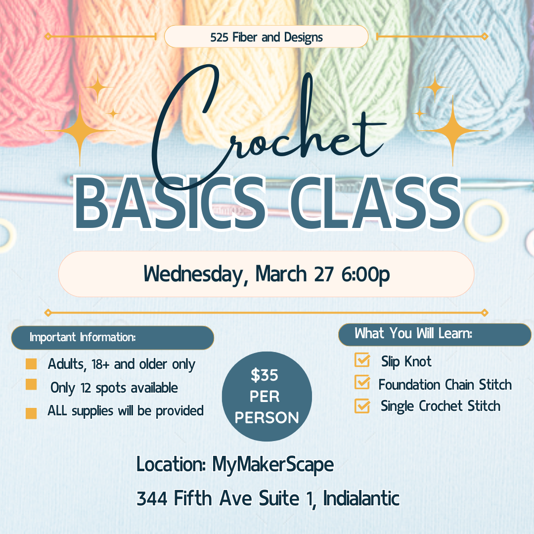March 27 MyMakerScape Crochet Basics Flyer