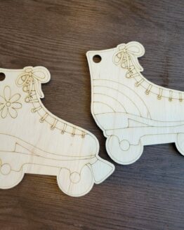 Roller Skate Wood Cutout, Unfinished