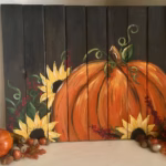 Pumpkin Pallet Board Paint Party