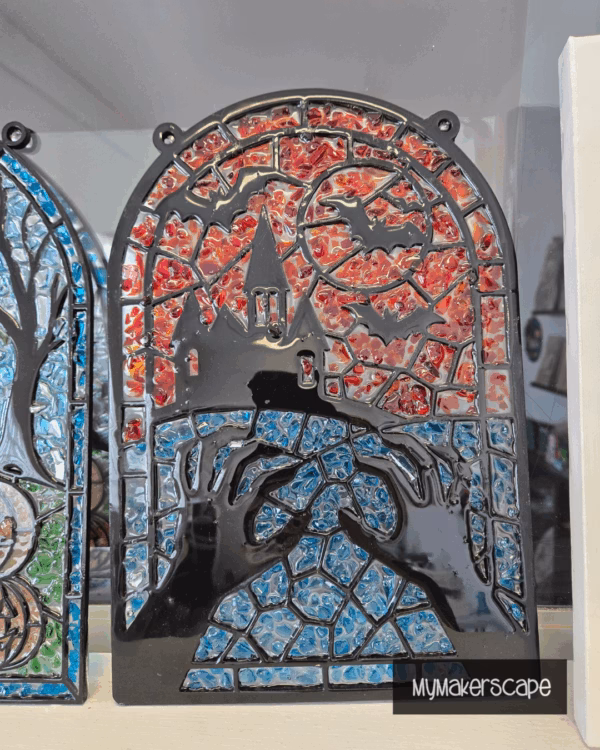 Haunted house with monster hand  Shattered Glass DIY kit