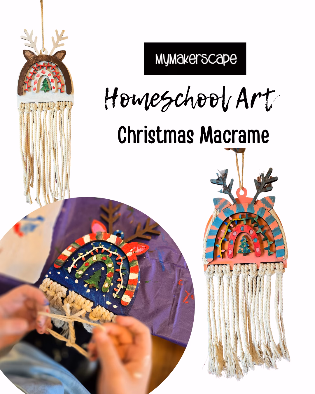 Homeschool Art, Christmas Macrame