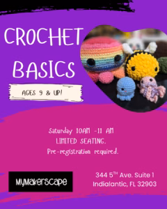 Crochet Basics  August @ Indialantic